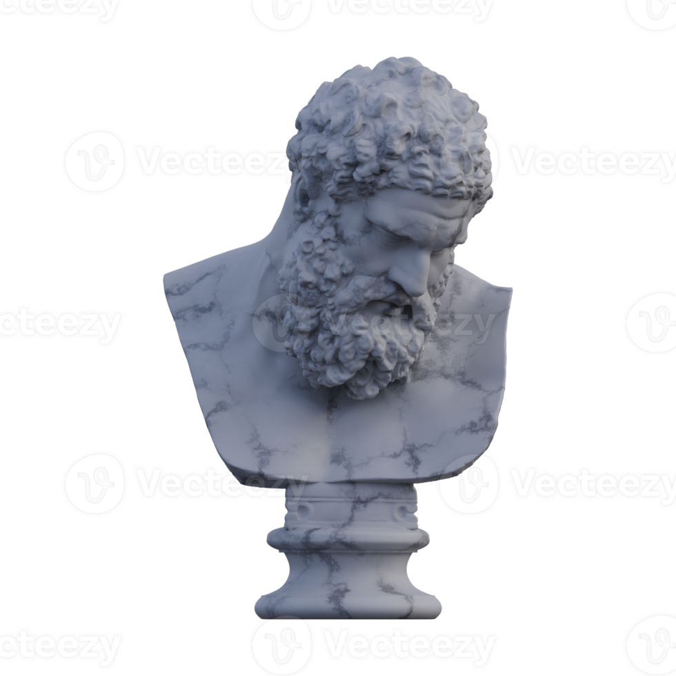 Farnese Hercules  statue, 3d renders, isolated, perfect for your design png