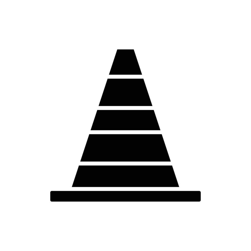 traffic cone icon vector design template in white background