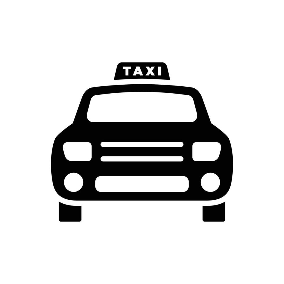 Taxi icono vector diseño modelo en blanco antecedentes