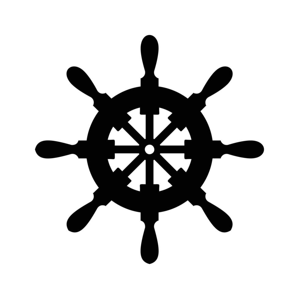 ship wheel icon vector design template in white background