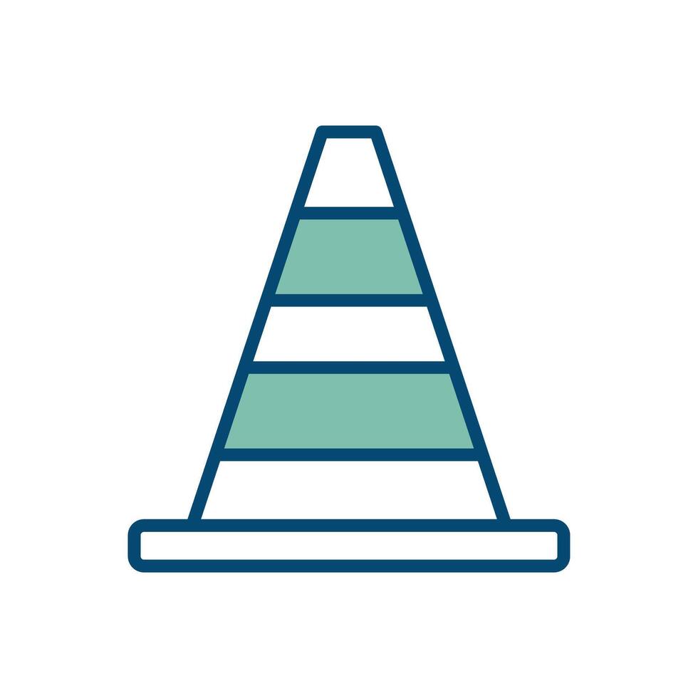traffic cone icon vector design template in white background