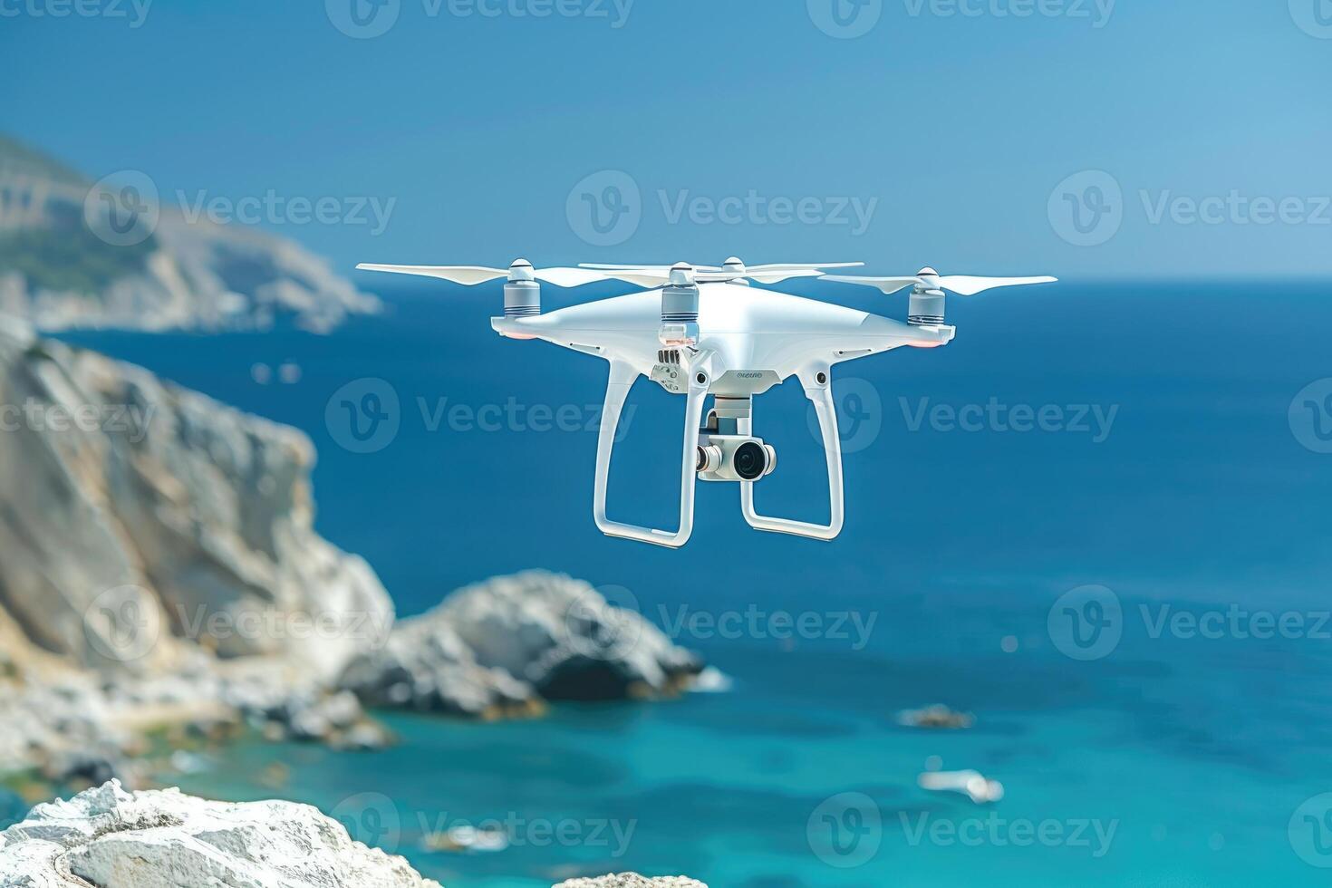 AI generated drone flying in the sky professional photography photo