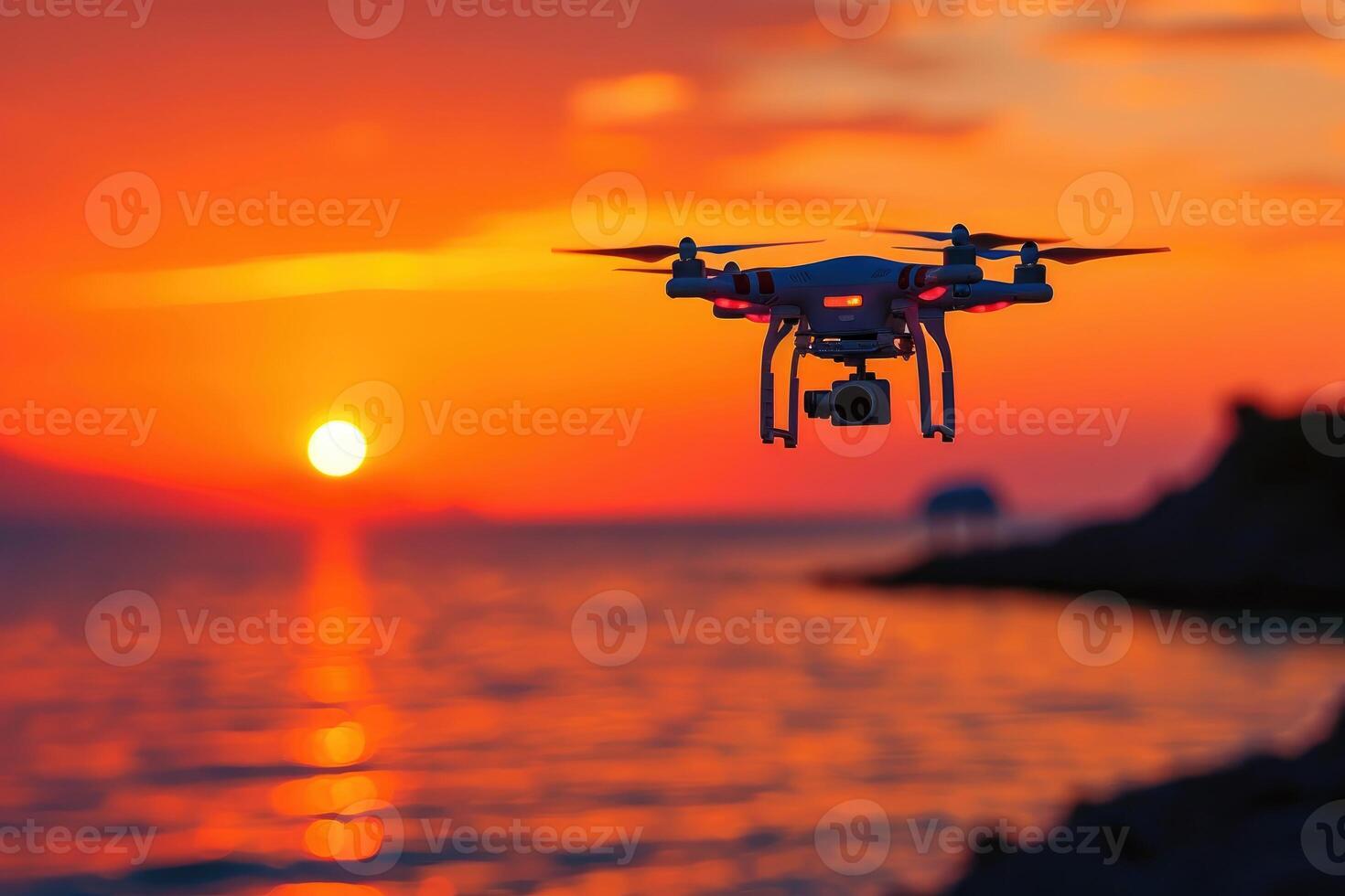 AI generated drone flying in the sky professional photography photo