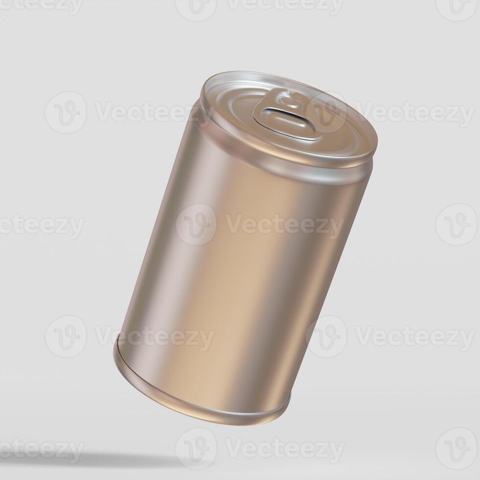 Packaging Fisher Sardines, aluminium cap texture, 3D rendering white background photo