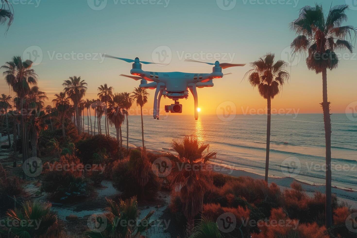 AI generated drone flying in the sky professional photography photo