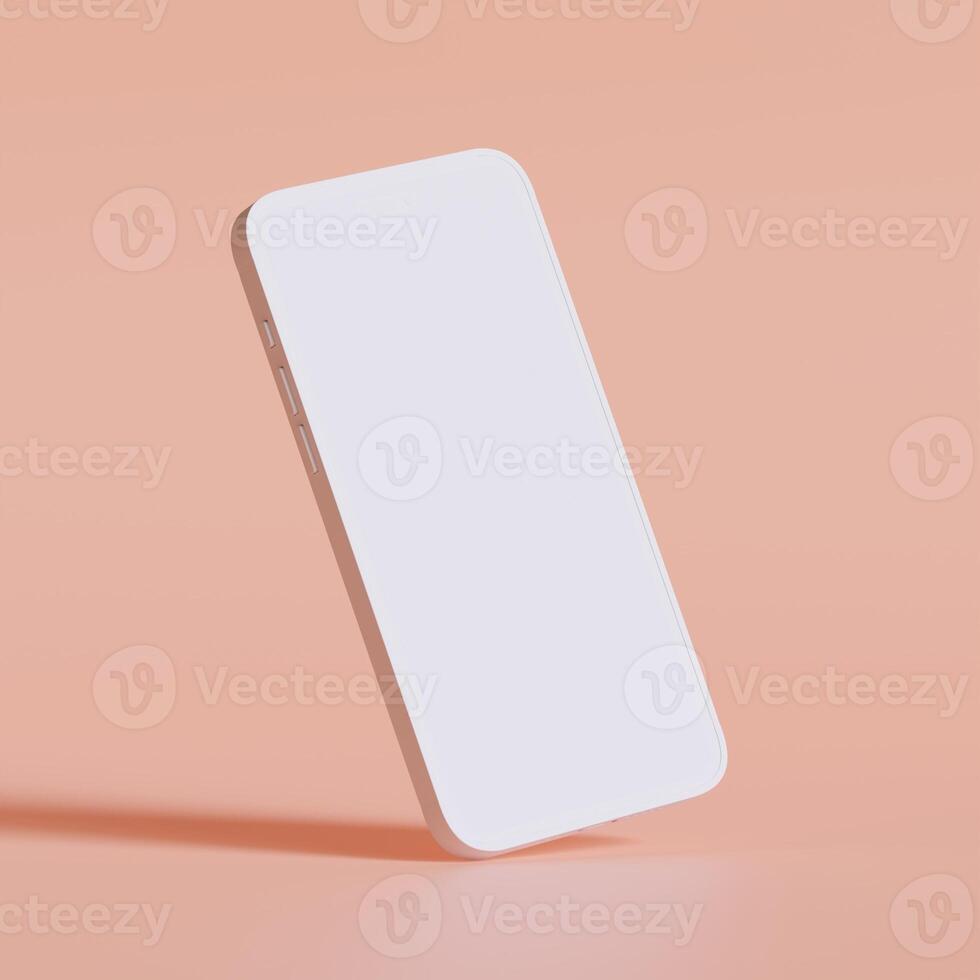 Minimalist modern clay for mockup collection smartphones for presentation, application display, information graphics photo