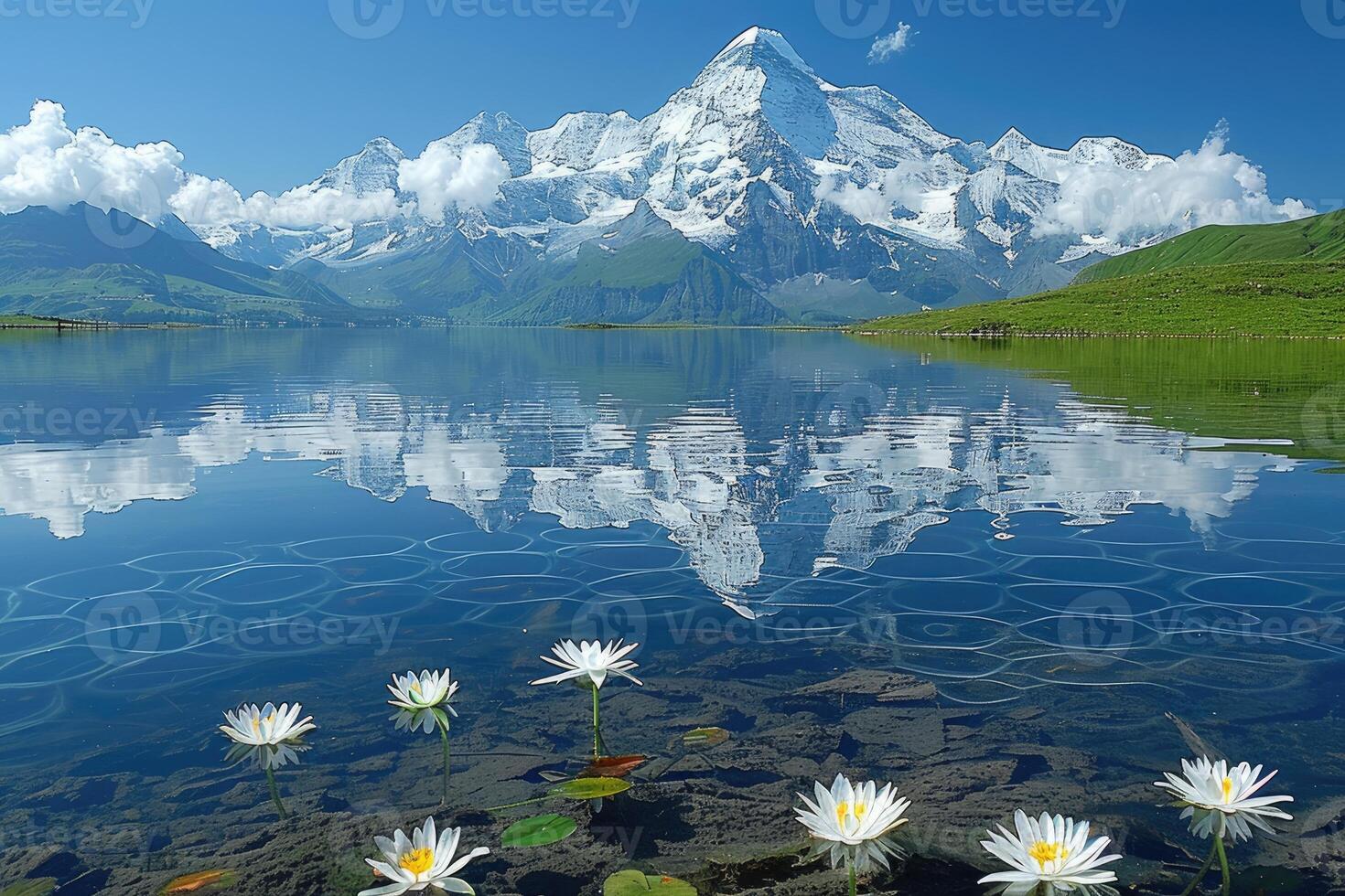 AI generated Beautiful Nature Mountain Scenery professional photography photo