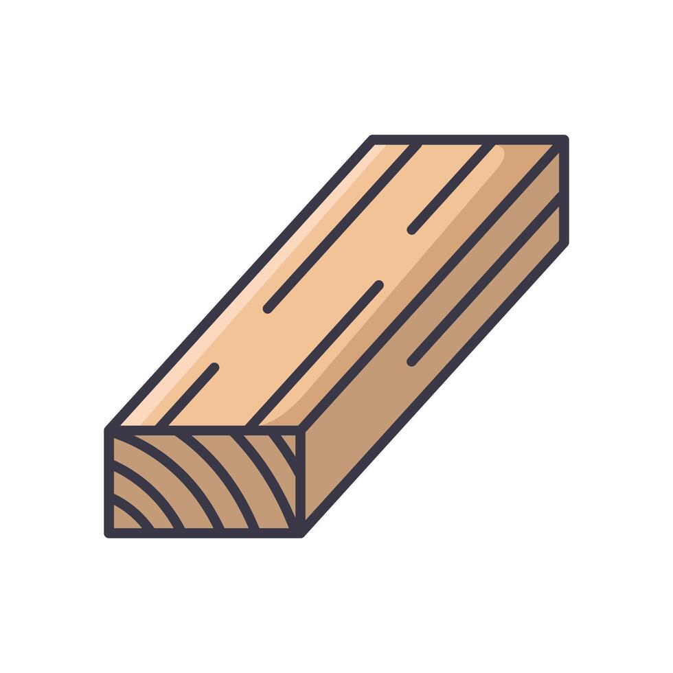 wood lumber icon vector design template in white background