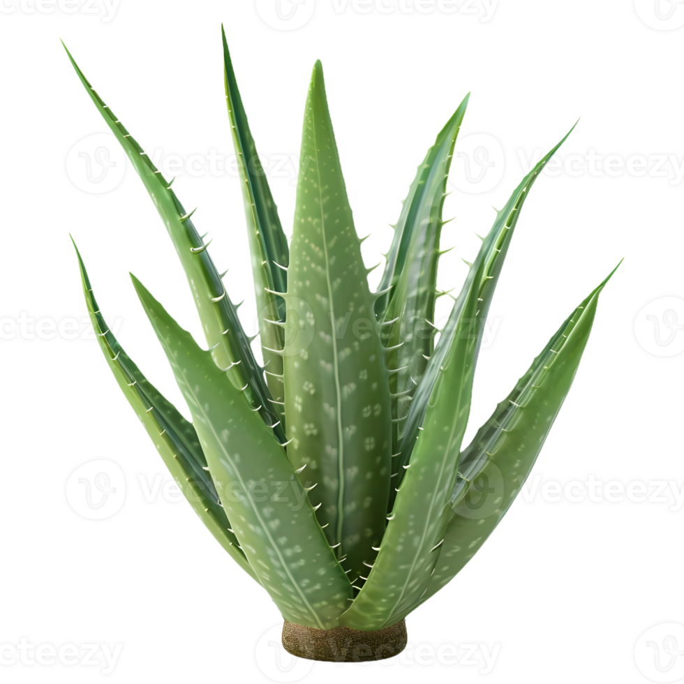 AI generated 3D Rendering of a Aloe Vera Plant on Transparent Background - Ai Generated png