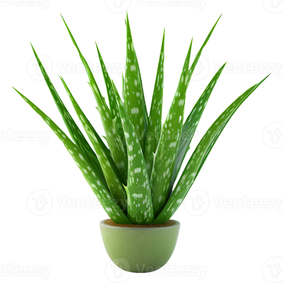 AI generated 3D Rendering of a Aloe Vera Plant on Transparent Background - Ai Generated png