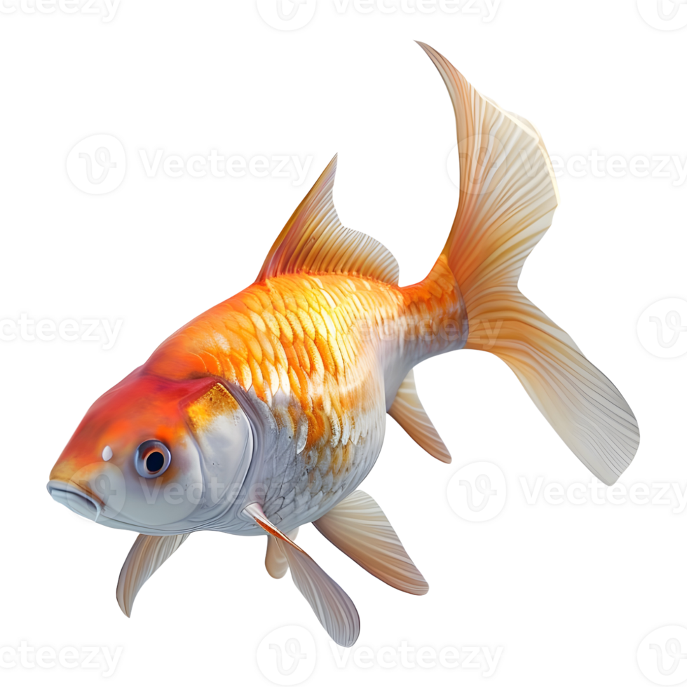 AI generated 3D Rendering of a Beautiful Colorful Fish on Transparent Background - Ai Generated png