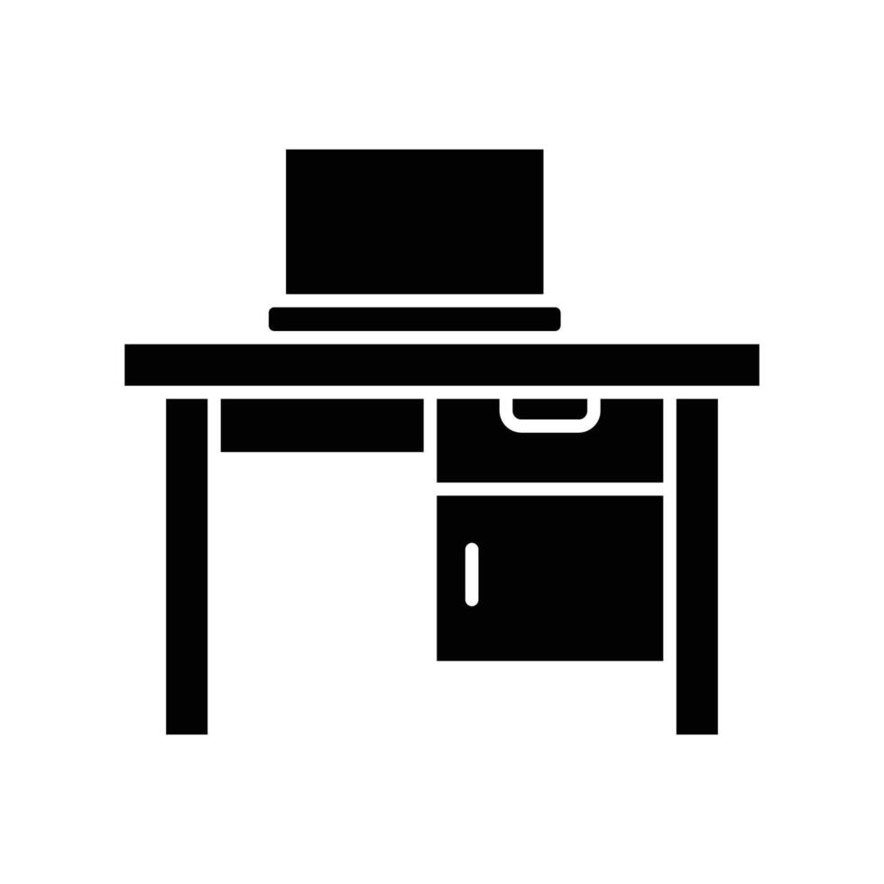 escritorio icono vector diseño modelo en blanco antecedentes