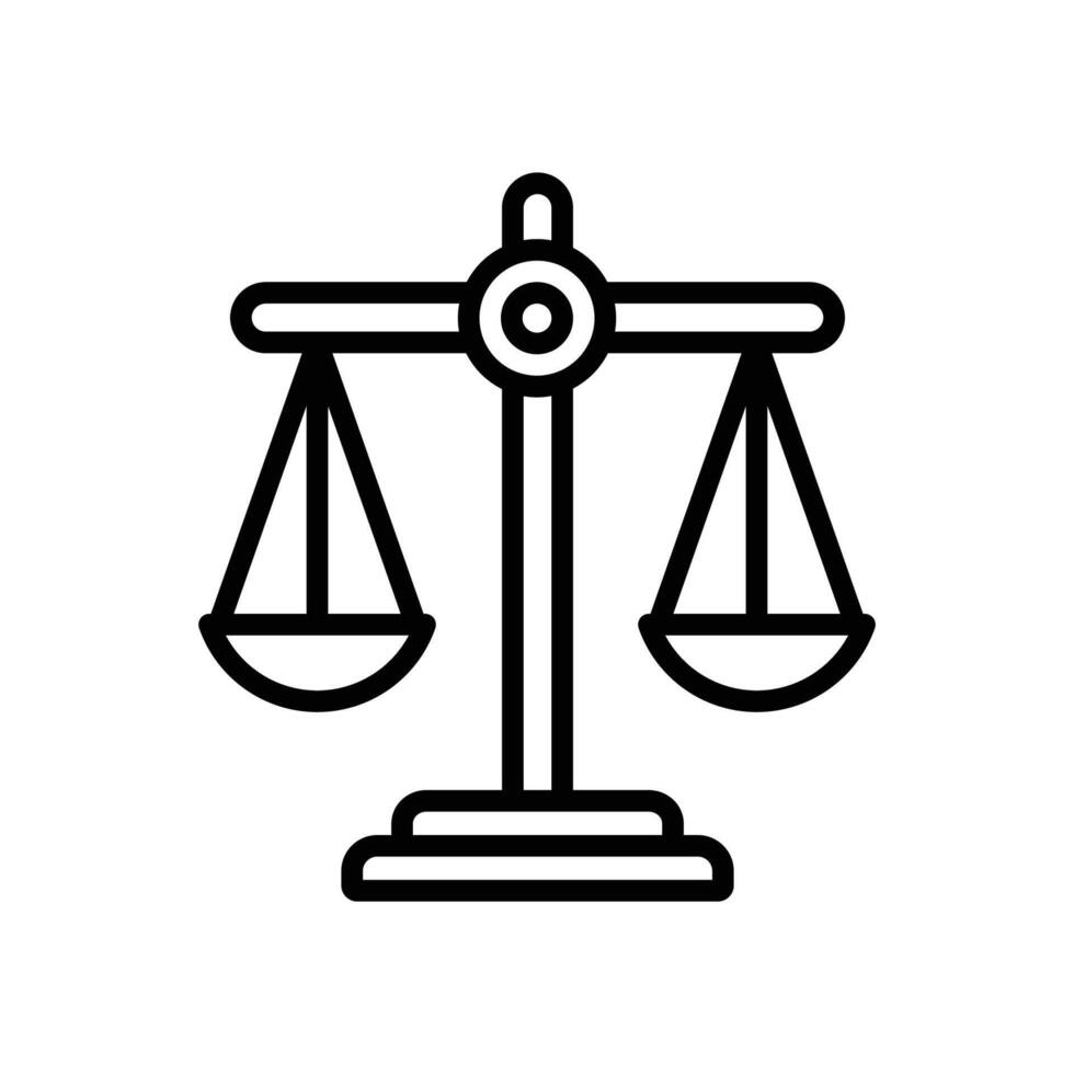 scale of justice icon vector design template in white background