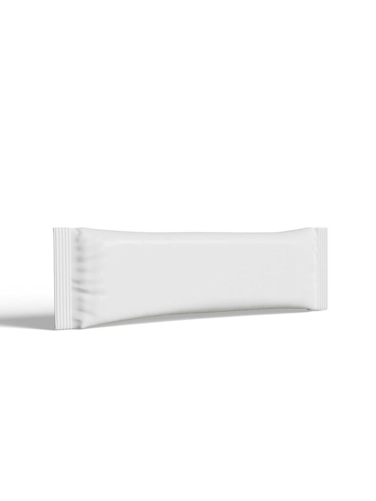 Realistic White Blank template Packaging Foil wet wipes Pouch Food Packing Coffee, Salt, Sugar, Pepper, Spices, Sweets. Template For Mock up Collection photo