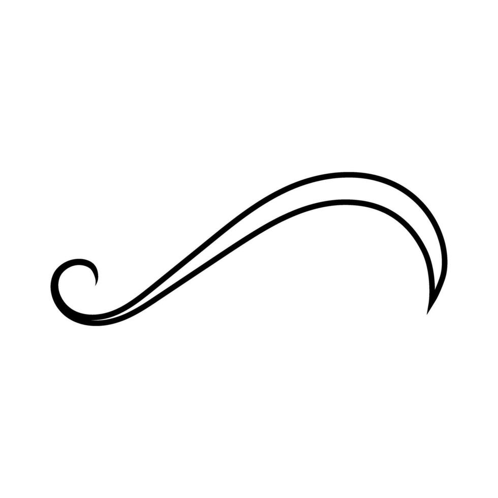 Swishes vector icon. Swashes illustration sign. Swoops symbol. Aroma logo.