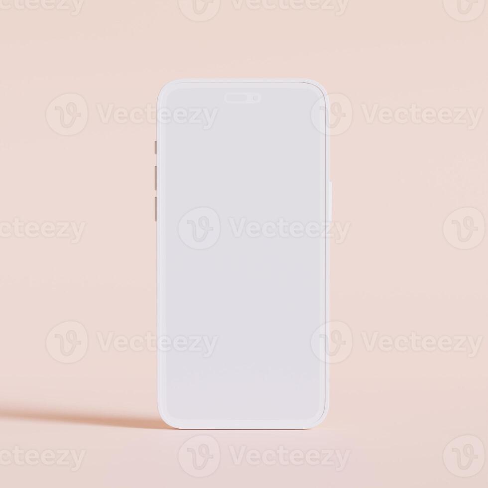 Minimalist modern clay for mockup collection smartphones for presentation, application display, information graphics photo