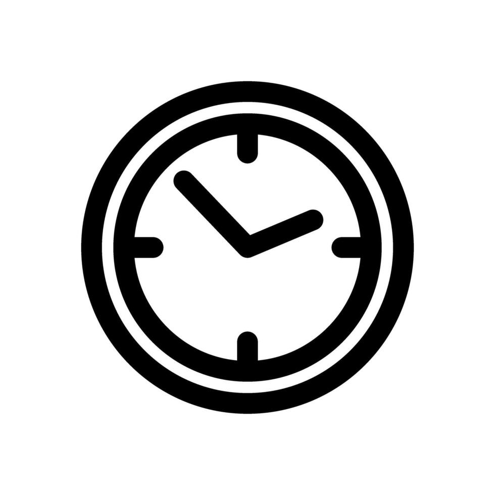 Clock face icon vector. Wall Clock illustration sign. Time symbol. watch symbol or logo. vector