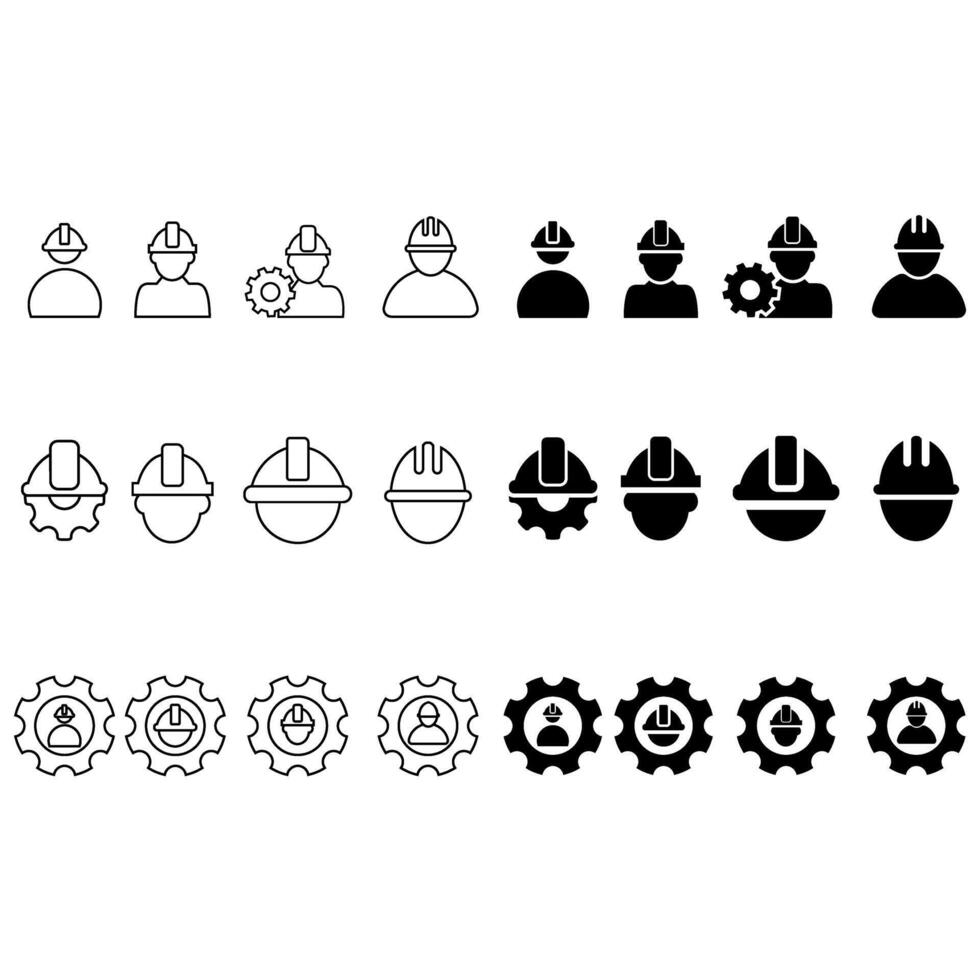 Foreman icon vector set. Builder illustration sign collection. Engineer symbol. Worker logo.