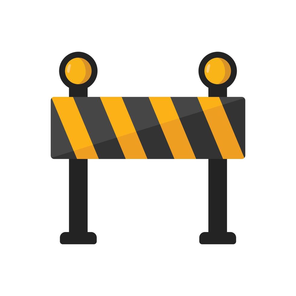 la carretera barrera icono vector diseño modelo en blanco antecedentes