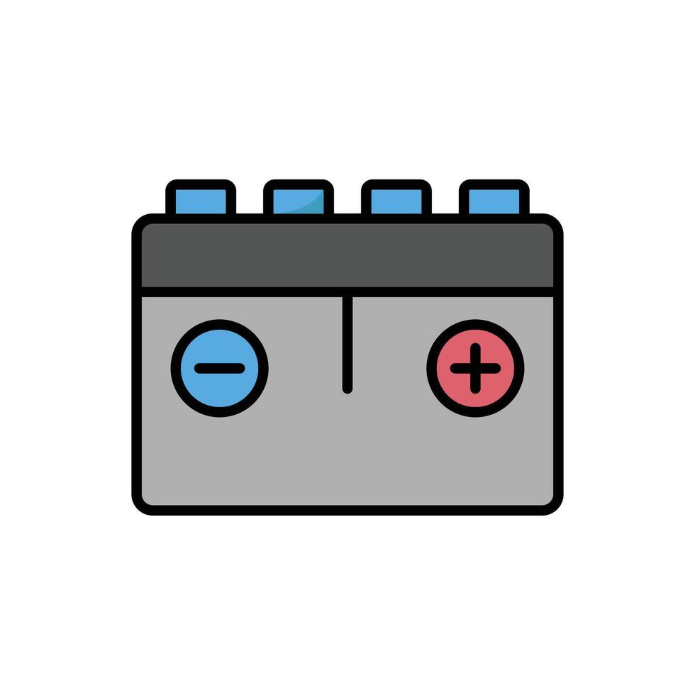 car battery icon vector design template in white background