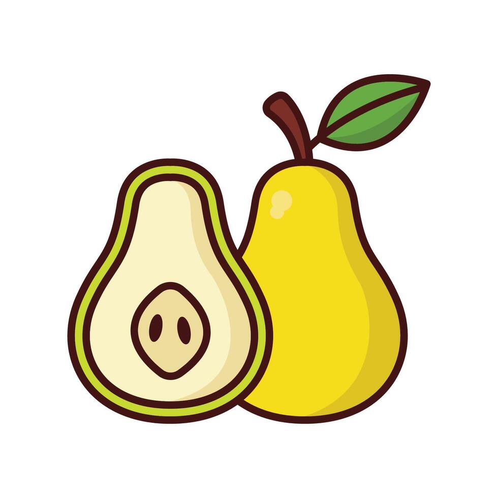 pear icon vector design template in white background