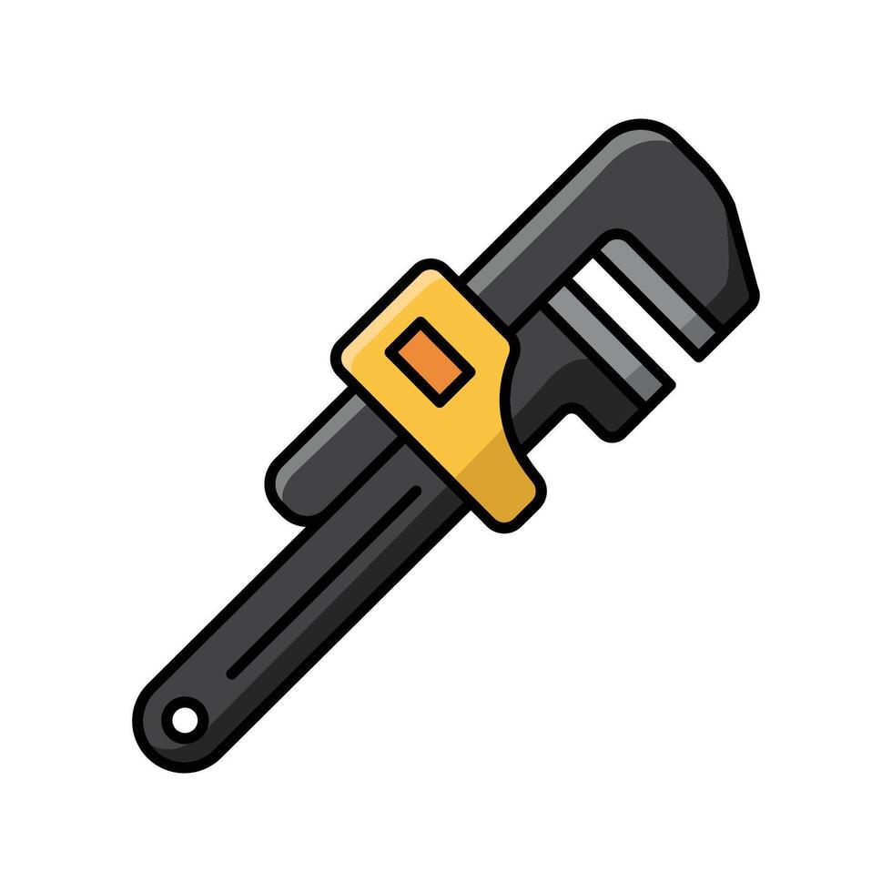 monkey wrench icon vector design template in white background