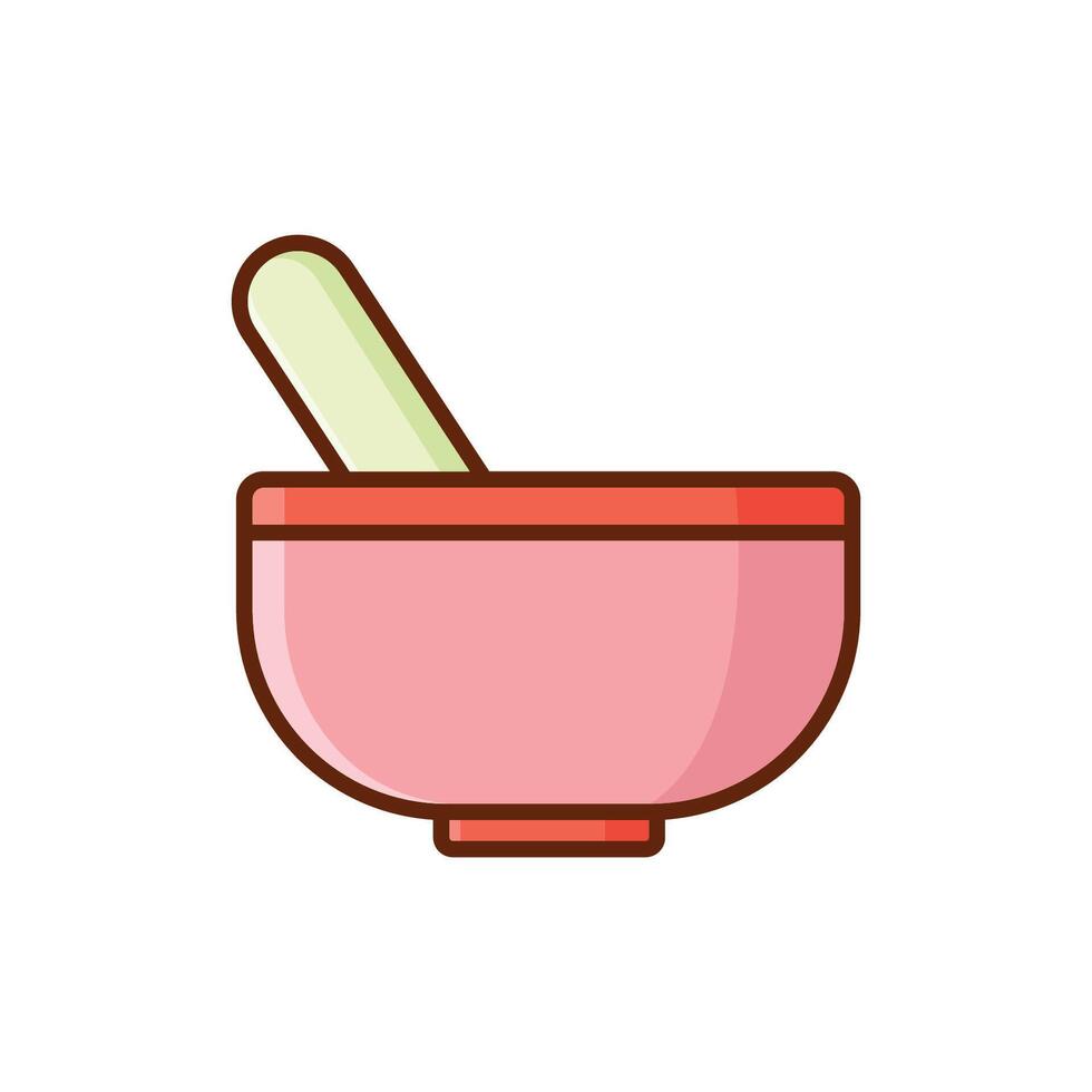 mortar and pestle icon vector design template in white background