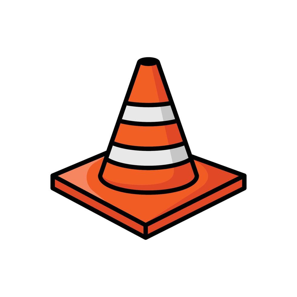 traffic cone icon vector design template in white background