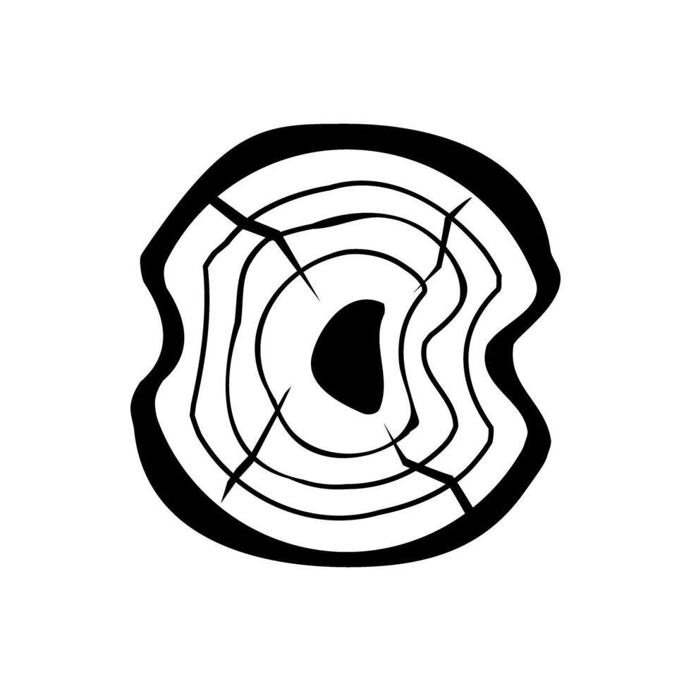 Wood Slice icon vector. Wood Rings illustration sign. Tree symbol. Sawmill logo. vector