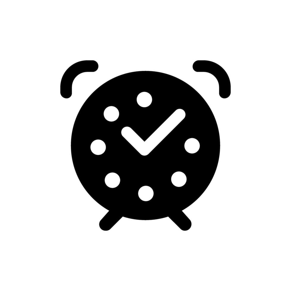 Alarm clock icon vector. Time illustration sign. Clock sign or symbol. vector