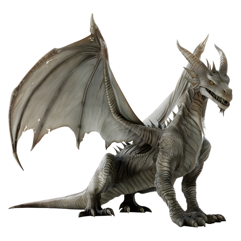 AI generated 3D Rendering of a Horror Dragon on Transparent Background - Ai Generated png