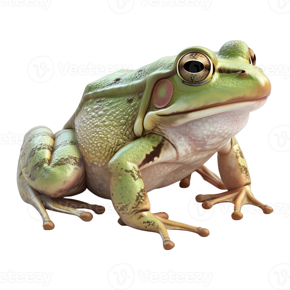 AI generated 3D Rendering of a Frog on Transparent Background - Ai Generated png