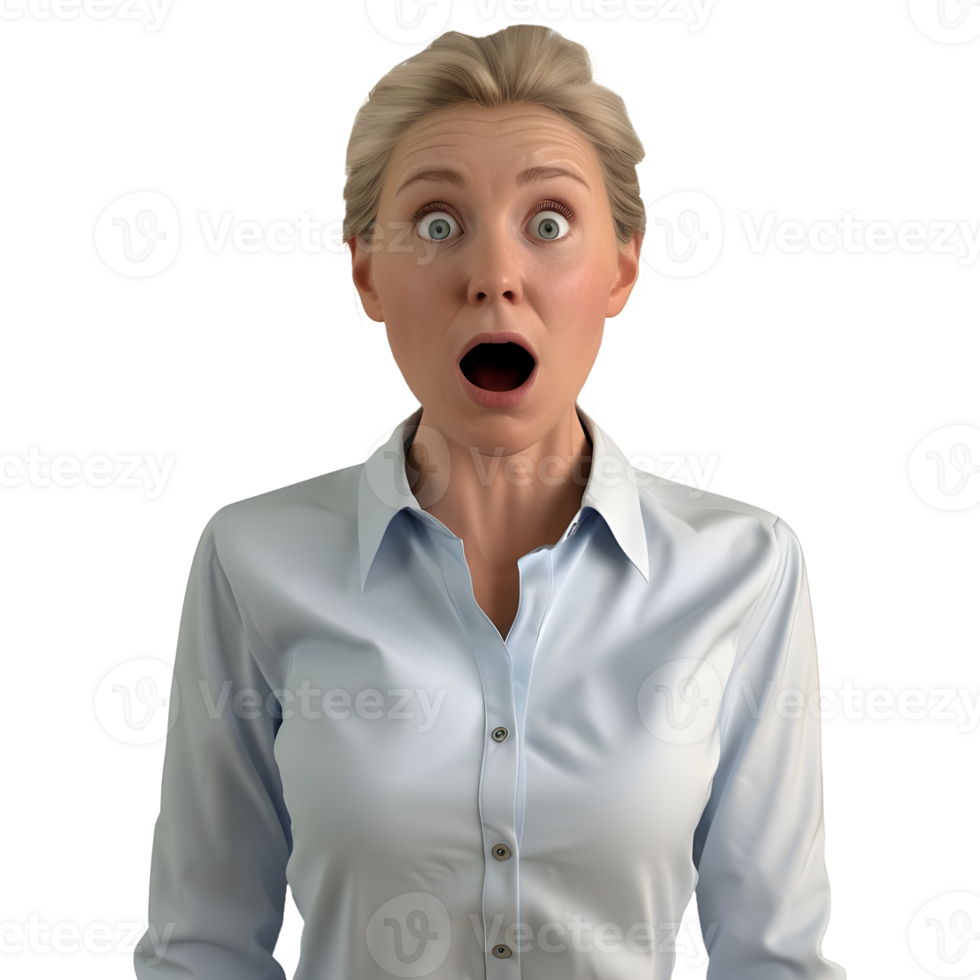 AI generated 3D Rendering of a Business Woman Standing on Transparent Background - Ai Generated png