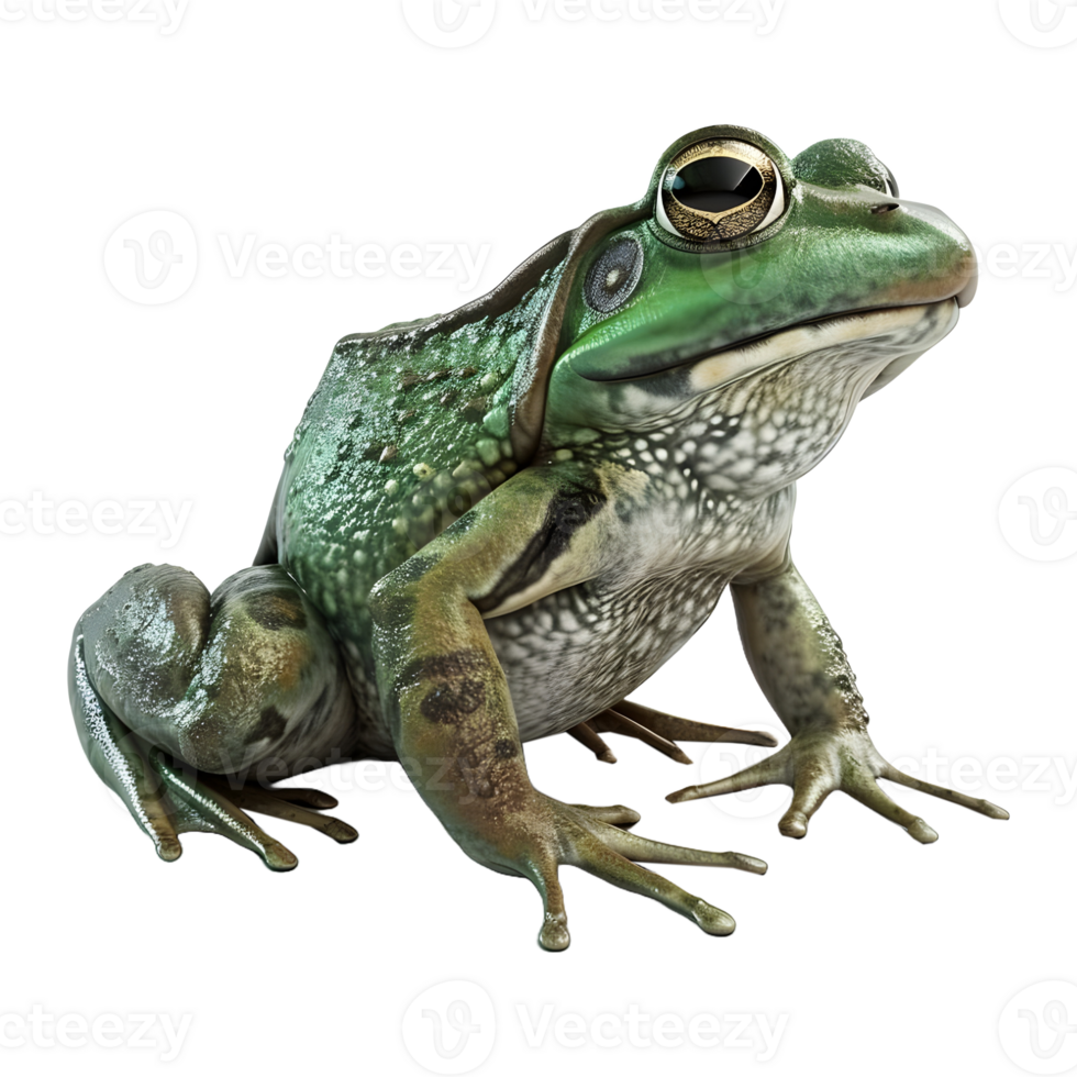 AI generated 3D Rendering of a Frog on Transparent Background - Ai Generated png