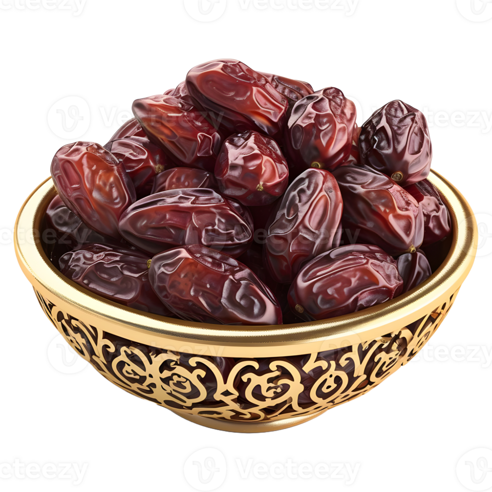 AI generated 3D Rendering of a Ramadan Tasty Dates on Transparent Background - Ai Generated png
