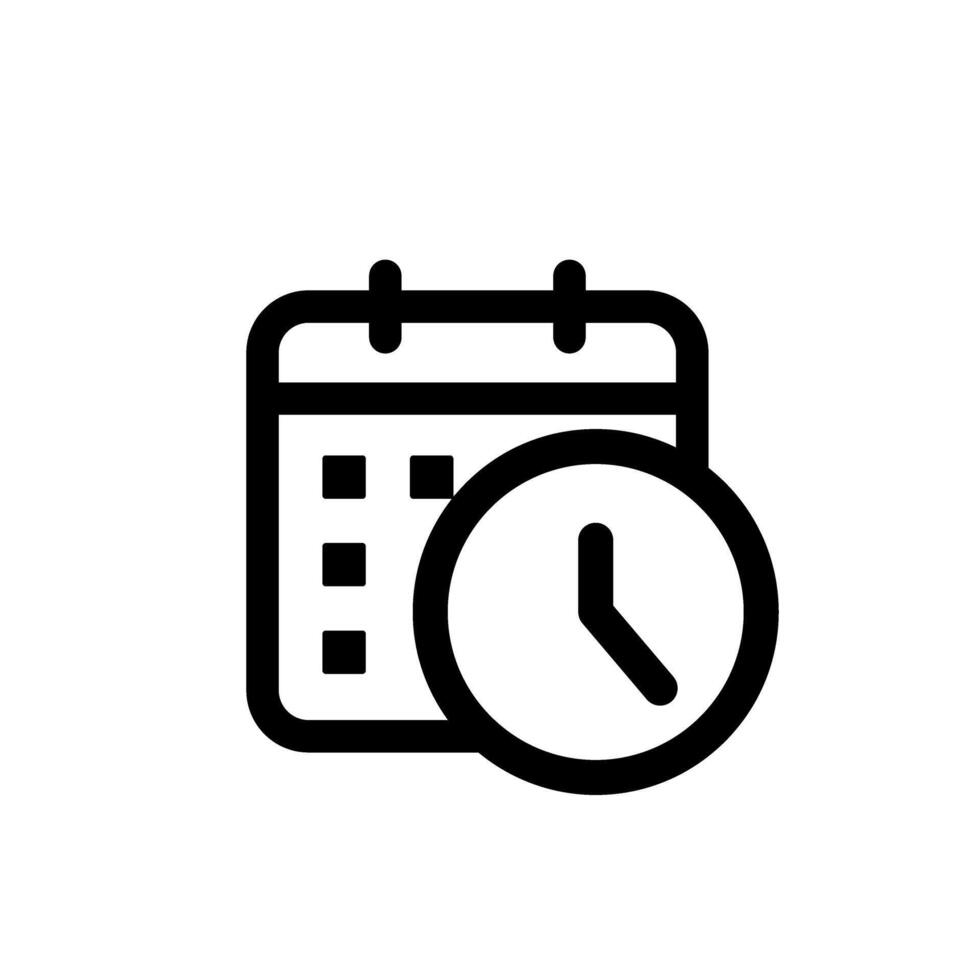 Time vector icon. Clock illustration symbol. calendar sign.