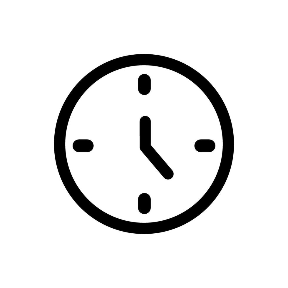 Clock face icon vector. Wall Clock illustration sign. Time symbol. watch symbol or logo. vector