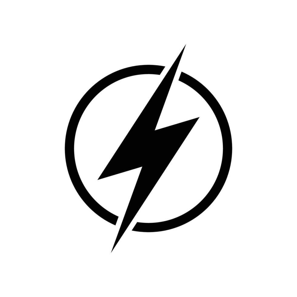 lightning bolt icon vector design template inwhite background