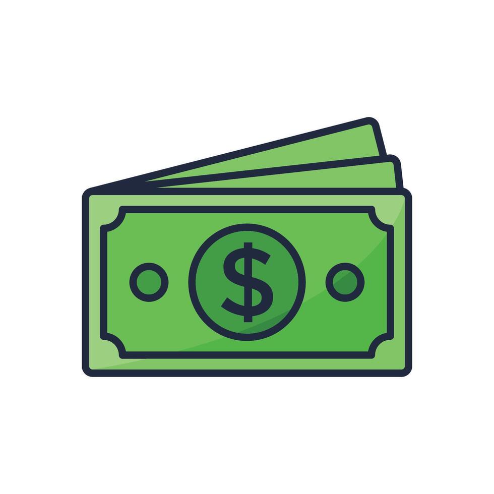 dinero icono vector diseño modelo en blanco antecedentes