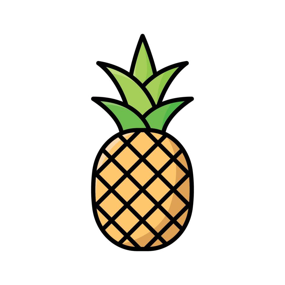 piña icono vector diseño modelo en blanco antecedentes