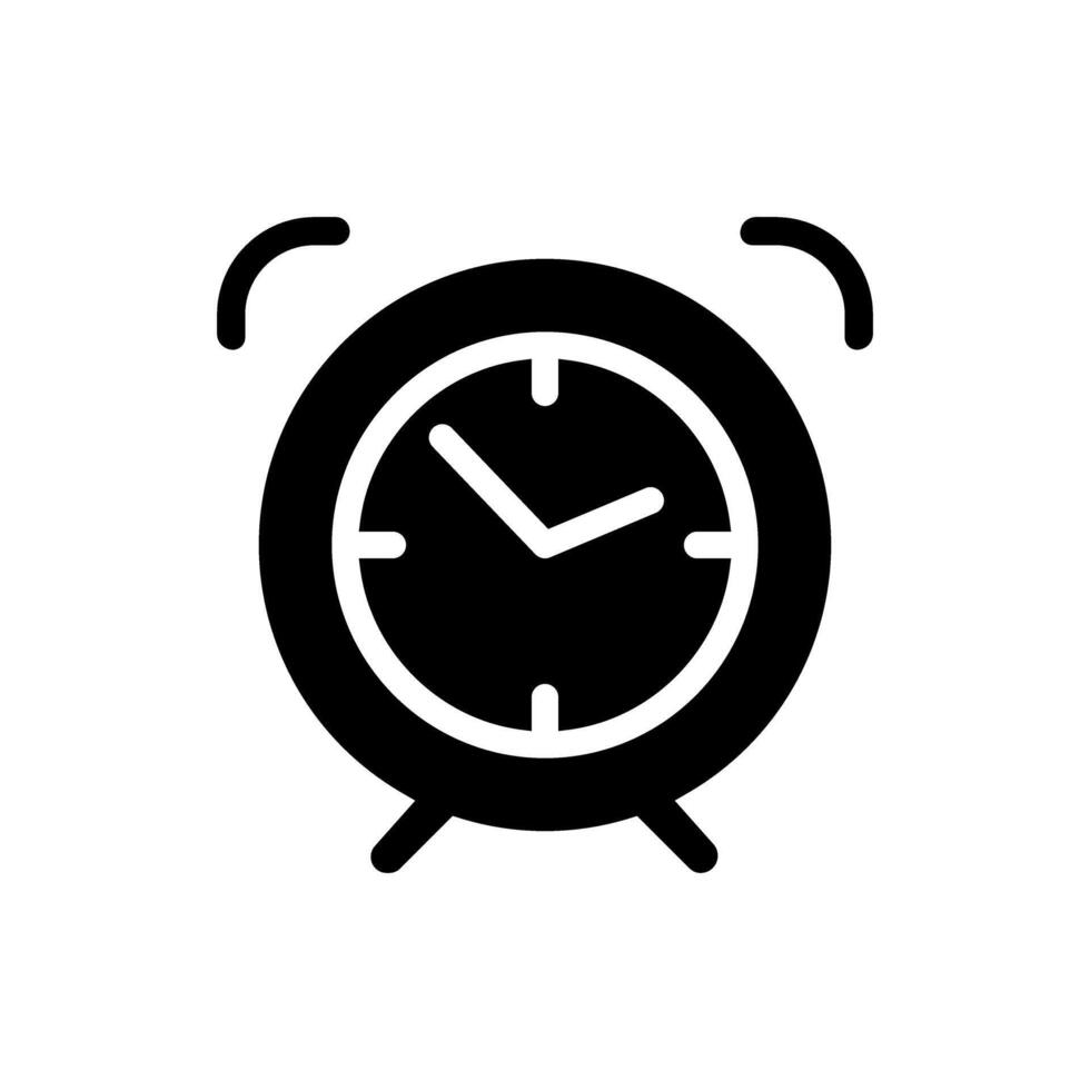 Alarm clock icon vector. Time illustration sign. Clock sign or symbol. vector
