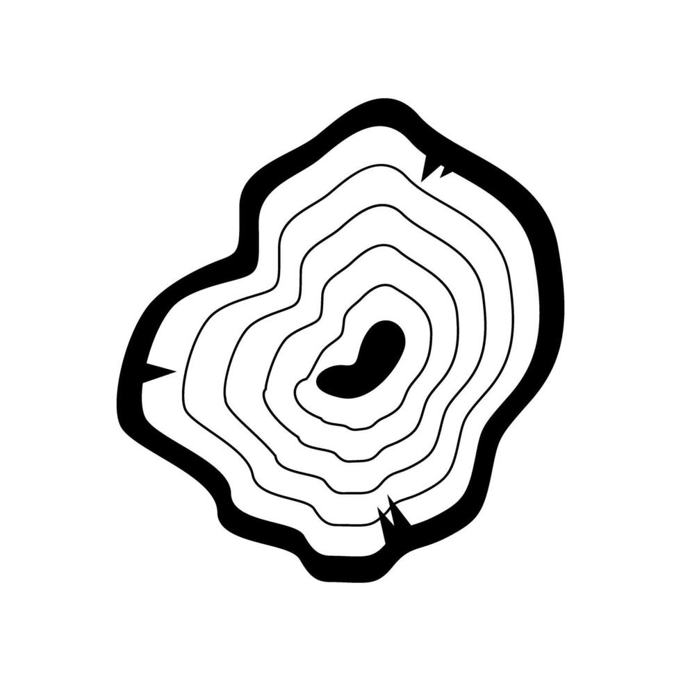 Wood Slice icon vector. Wood Rings illustration sign. Tree symbol. Sawmill logo. vector