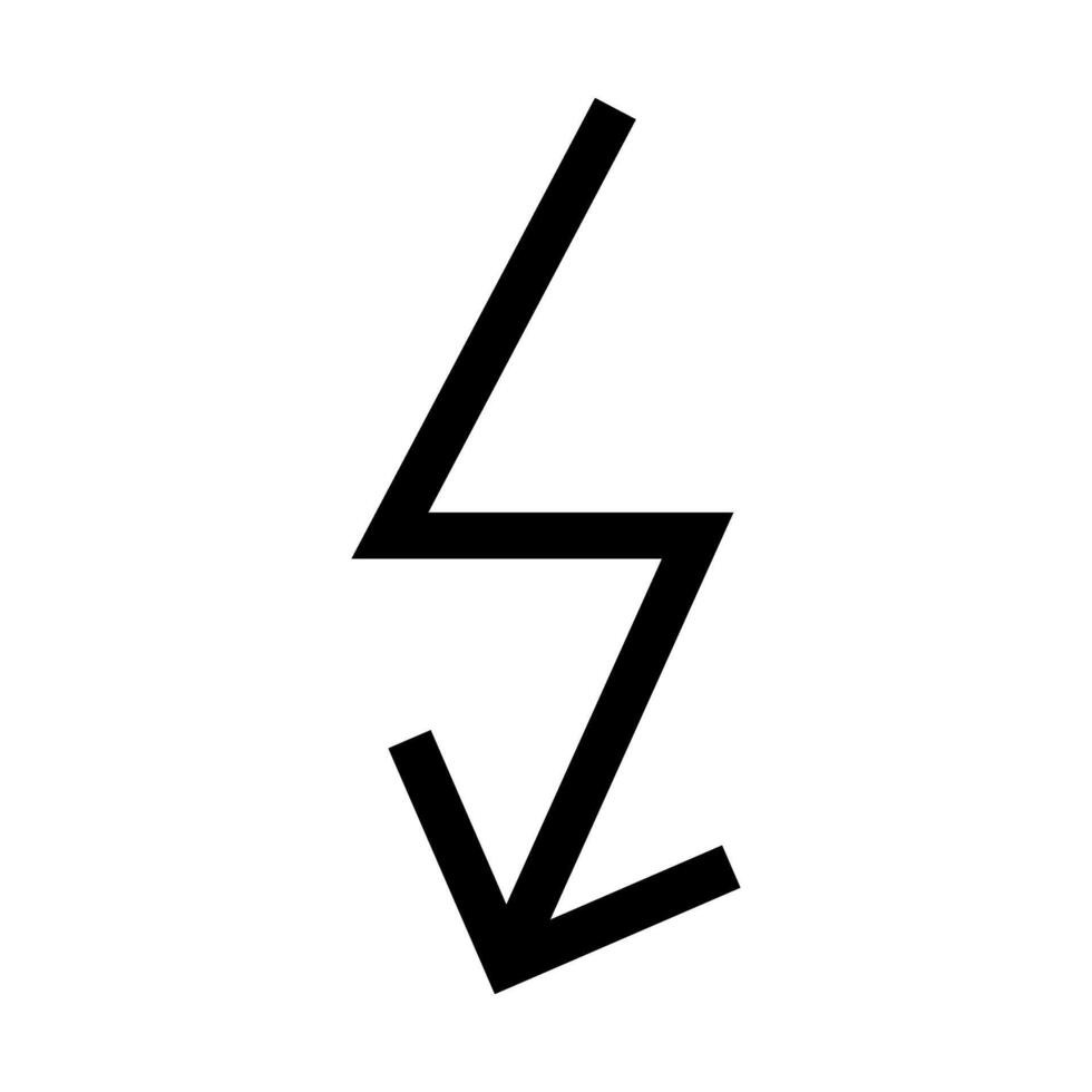 Lightning icon vector. Electricity illustration sign. power symbol. weather logo. vector