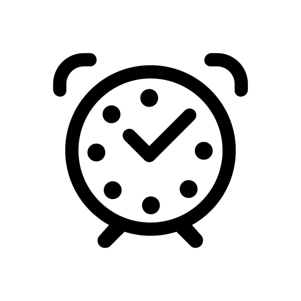 Alarm clock icon vector. Time illustration sign. Clock sign or symbol. vector