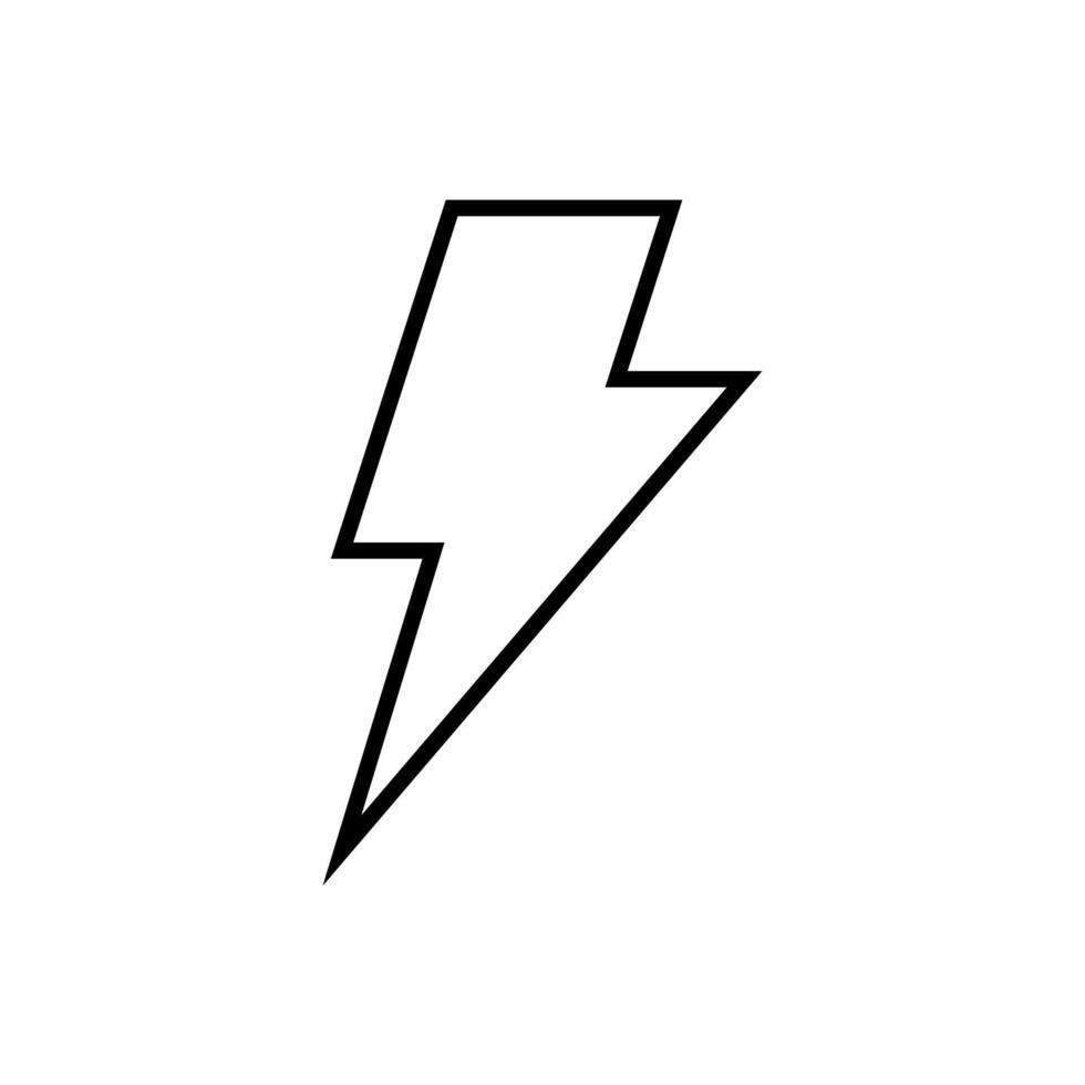 Lightning icon vector. Electricity illustration sign. power symbol. weather logo. vector