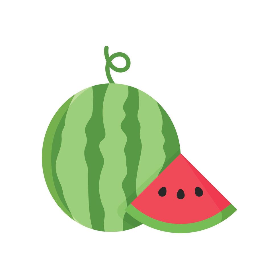 water melon icon vector design template in white background