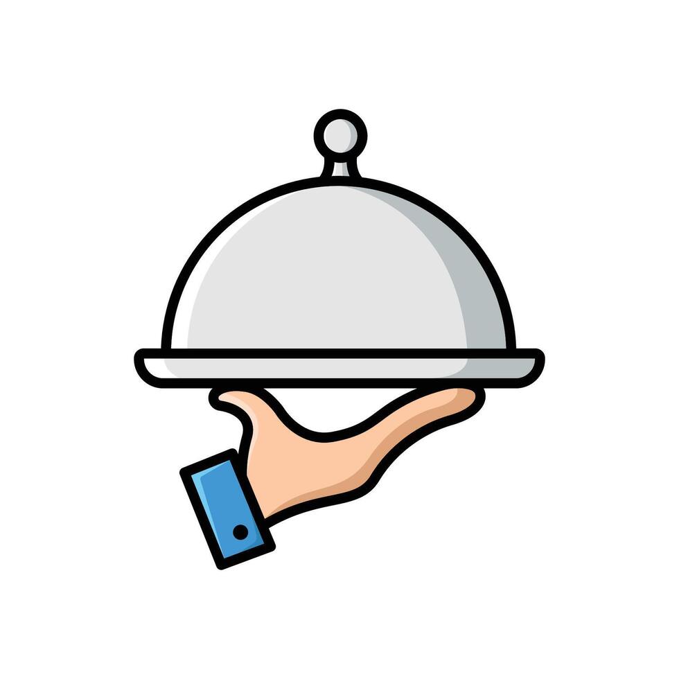 food tray icon vector design template in white background