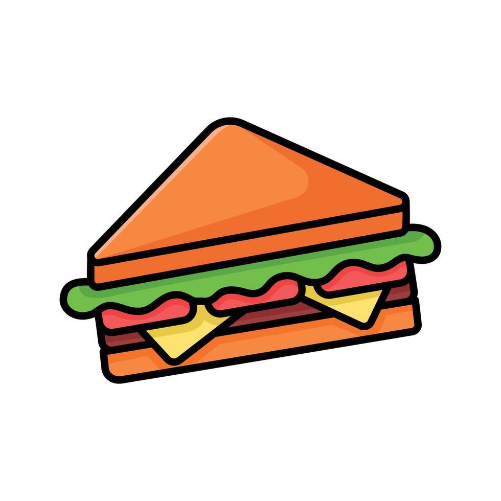 sandwich icon vector design template in white background