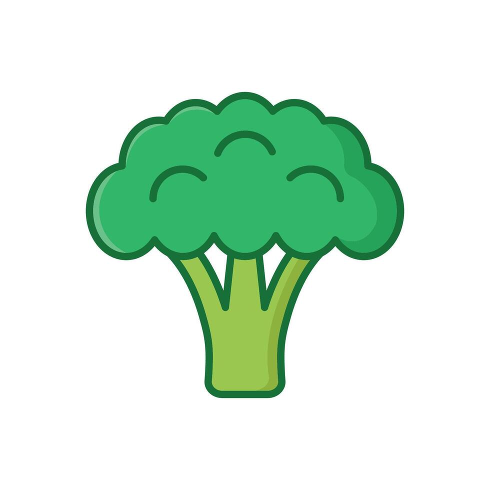 broccoli icon vector design template in white background