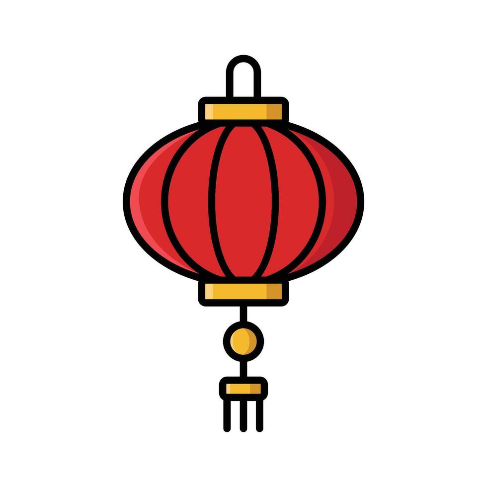 chinese lantern icon vector design template in white background